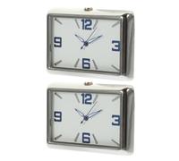 TEHAUX 2 Pièces Horloge Adhésive de Tableau de Bord Carrée Horizontale