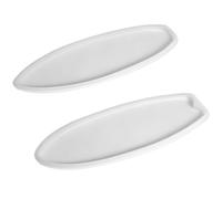TEHAUX 2 Pièces Moule Décoratif Planche de Surf en Silicone | Moule Insert Buche 30cm, Blanc, Réutilisable et Antiadhésif, Facile à Nettoyer
