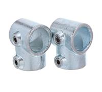 TEHAUX 2 Pièces Style Pipe Connector Galvanisé Raccord T pour Tuyau Pouce Connecteur pour Etagères Meubles et Clôtures Fer Galvanisé Résistant Corrosion Système Modulaire pour Montage DIY