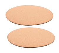 TEHAUX 2 Pièces Tapis de Jardinière en Liège Soucoupe Pot Fleur Ronde | Protège les Surfaces, Réduit la Friction, Soutien Amorti, pour Pot et Jardinière, Couleur Khaki