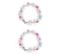 TEHAUX 2pcs Bandeaux Lumineux LED pour Cheveux, Accessoires de Fête Confortables en Plastique et Fil de Fer, Design Délicat pour Anniversaire et Photos Couleur Couleur Aléatoire