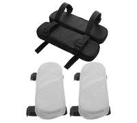 TEHAUX 4 Pièces Coussinets Accoudoir Chaise Bureau Mousse à Mémoire de Forme Coussins Ergonomiques pour Soutien Coude et Avant-Bras Confortables et Antidérapants Convient pour Bureau et