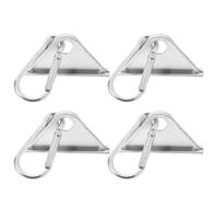 TEHAUX 4 Pièces Crochet Mobile D'établi, Crochet Coulissant à Rainure T, Aluminium, Triangle, Argenté, Accessoire pour Profilé D'extrusion D'aluminium, pour Workbench