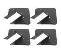 TEHAUX 4 Pièces Équerre de Support d'angle pour Pergola Connecteur Pergola en Fer Noir pour Structures en Bois Extérieures, Maisons en Bois et Projets de Construction