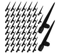 TEHAUX 40 Pièces Émetteur D'irrigation Plastique Noir 360 Degrés pour Parterres et Pelouses, Arroseur Réglable pour Système D'irrigation de Jardin