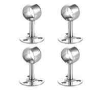 TEHAUX 4pièces Support Tringle et Penderie Acier Inoxydable Résistant Corrosion Montage Facile pour Barre de Rideau et Vêtements Fixation Stable pour Salle de Bain et Placard