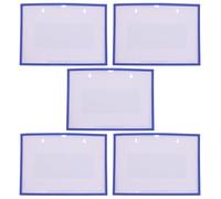 TEHAUX 5 Pièces Pochette Magnétique Transparente A4 en Plastique Rigide Bleu pour Documents et Papiers de Bureau, Installation Rapide, pour Affichage en Entrepôt ou Magasin