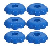 TEHAUX 6 Pièces Manette de Vanne pour Bouteille de Gaz Lpg en Aluminium Bleu, Poignée Arrondie avec Prise Ferme, pour Applications Industrielles et Scénarios Mobiles