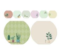 TEHAUX 8PCS Plant Design Pads Self Adhesive Paper Notepads For Classroom Office And Home Convenient To Carry