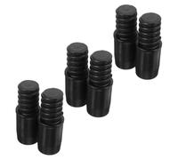 TEHAUX Adaptateur pour Réparation Balais et Serpillères Manche de Balai pour en Plastique Noir, Connecteur à Vis 22mm Pack de 6 Pièces pour Nettoyage Domestique
