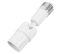 TEHAUX Adaptateur Rallonge de Douille E27 en Plastique Blanc, Réglable et Rotatif à 360 Degrés Installation Facile et Compatibilité Améliorée Plusieurs styles