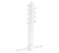 TEHAUX Ancrage au Sol pour Parasol Plage, Tarière 5 Spires en Abs Blanc | Outil, Poignée à Vis, Transport Facile, pour Sable ou Terre Meuble, Paquet de Plage Inclus