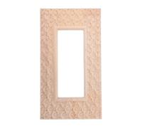 TEHAUX Applique Ornementale en Bois Sculpté Style Chinois Nuage, Cadre | Bois Khaki, Détail Sculpté Vintage, Installation Facile pour Chambres et Entrées, Usage Décoratif Polyvalent