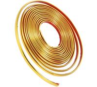 TEHAUX Bande de Calfeutrage Autocollante en Pvc Or, Moulure Murale Flexible et Moderne, Facile à Découper, pour Murs et Plafonds Décoratifs
