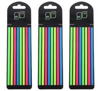 TEHAUX Bandes Adhésives Fluorescentes Pet pour Rentrée Scolaire, Marqueur de Page Fluorescent en 3 Boîtes, Simple Design et Sécurité du Matériau
