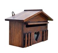 TEHAUX Boîte aux Lettres en Bois Rétro Imperméable pour Maison Chalet, Boîte à Suggestions Créative et Décorative de Maison, pour Usage Extérieur