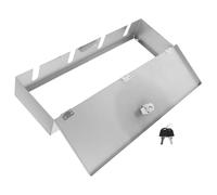 TEHAUX Boîtier Extérieur pour Câbles Électriques en Acier Inoxydable Argenté, Étanche et Verrouillable avec Couvercle Transparent, Design Gain de Place pour Installation Murale ou Bureau