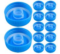 TEHAUX Bouchon de bouteille d'eau, Bouchons de bouteille anti-éclaboussures, Lot de 10, anti-déversement, pour bouteille d'eau et seau, capuchons en plastique, bleu