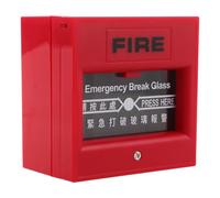 TEHAUX Bouton-poussoir D'alarme Incendie Rouge en Plastique Fonction de Réinitialisation Facile pour Système D'appel D'urgence et Évacuation de Bâtiment
