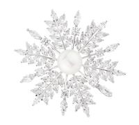 TEHAUX Broche Chic en Cuivre et Zircon Élégante Épingle Robuste et Décoration Fine pour Femmes, Accessoire Vestimentaire pour Mariages et Noël