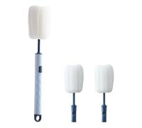TEHAUX Brosse de Nettoyage Nettoyage des Bouteilles D'eau Tête Amovible en Éponge pour Bouteille Manche Long en Pp, Brosse à Tasse Pratique pour Fête Estivale