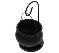 TEHAUX Brûleur à Cire Parfumée en Céramique et Fer Noir, Support D'huile Essentielle Portable, Design Simple et Léger pour Décoration Maison et Fête d'anniversaire