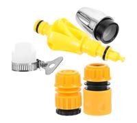 TEHAUX Buse D'arrosage pour Jardin en Plastique Orange, Buse Pulvérisateur de Remplacement Solide pour Tuyau, Kit 1 Set pour Arrosage et Nettoyage Extérieur
