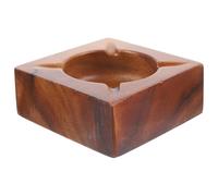 TEHAUX Cendrier en Bois Marron à Forme Simple, Design Stable pour Décoration de Table et Usage Intérieur, Cendrier Stylé pour Maison et Salon