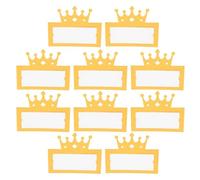 TEHAUX Chevalet de table en papier or motif couronne, lot de 50 cartes vierges 3.94x3.27 pouces pour mariages et célébrations