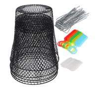 TEHAUX Cloche de Jardin en Fil de Fer Noir, Couverture Protectrice Polyvalente pour Fruits et Semis, Cage Pratique et Esthétique pour Grands Champs et Potagers