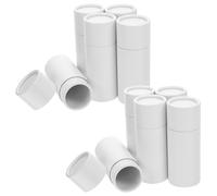TEHAUX Design Protecteur et Polyvalent 10pcs en Papier Kraft Blanc 20ml Boîtes Cylindriques pour Emballage Thé pour Voyages et Bureau