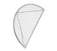 TEHAUX Égouttoir à Huile Semi-Circulaire en Acier Inoxydable Résistant la Rouille, Grand Volume pour Friture et Cuisson Four, Support Pratique pour Barbecue