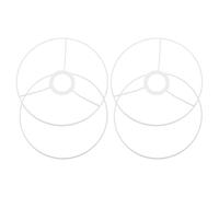 TEHAUX Ensemble de 2 Paires de Cadres Abat-jour Ronds Vintage en Métal avec Base E27, Structure Robuste pour Lampe de Table Diy, Décor Maison et Espaces Commerciaux
