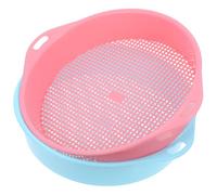 TEHAUX Ensemble de 2 Tamis à Terre en Plastique PP Léger Mailles de 3mm pour Tamisage de Sable et Petits Graviers, pour Jardinage et Bac à Sable