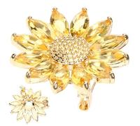 TEHAUX Épingle Décorative Forme Marguerite Dorée en Alliage et Accessoire et Lumineux et Cadeaux Saint-valentin pour Manteau pour Fêtes Spéciales