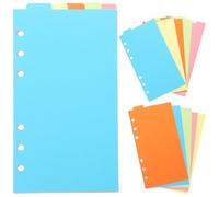 TEHAUX Intercalaires Classeur A6 6 Onglets Colorés Papier Recharge Diviseur D'Index Perforé Pour Organisation Scolaire Et Bureau Séparateurs Polyvalents Pour Cahier Et Dossiers