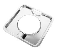 TEHAUX Lèchefrite Carré Argenté 19cm en Fer Plaqué pour Brûleur de Cuisinière à Gaz, Prévient les Éclaboussures D'huile et Facile à Nettoyer Cuisine