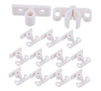 TEHAUX Loquets à Boule pour Armoires en Plastique Blanc, 12pcs, Fermeture Sécurisée pour Portes de Placard et Tiroirs, pour Mobilier de Bureau et Maison