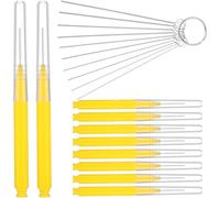 TEHAUX Lot de 20 Brosses de Nettoyage pour Pommeau, Dents Tubulaires en Nylon, Outils de Nettoyage pour Petits Orifices, Accessoires Polyvalents pour Détartrage et Entretien Sanitaire,