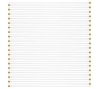 TEHAUX Mât de Drapeau Portatif 50 Pièces Plastique Blanc, Rentrée Scolaire | Support Stable pour Drapeaux Mini, Surface Lisse, Lance Dorée, Usage Table et Salle de Classe
