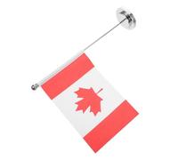 TEHAUX Mini Drapeau de Table de Bureau Canadien Design Feuille D'érable Distinctif en Polyester Facile à Installer et Nettoyer, pour Hôtels et Restaurants