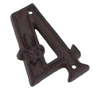 TEHAUX Numéro D'adresse de Maison en Fonte Noire Rétro, Chiffres Métalliques Faciles à Lire Vis de Fixation pour Boîte aux Lettres ou Porte