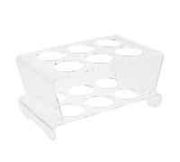 TEHAUX Organisateur Tiroir à Œufs pour Réfrigérateur en Acrylique Transparent Support à Œufs Rabattable à Deux Étages Capacité Rangement Polyvalent et Protection Anti-écrasement Facile