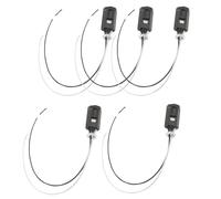 TEHAUX Pack de 5 Supports de Lampe E12 en Bakélite et Cuivre Noir, Culot de Plafond Industriel Corps Lisse et Résistant, pour Lampes à Bougie Modernes