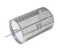TEHAUX Panier à Griller Roulant en Acier Inoxydable pour Barbecue, Chauffage Uniforme, Usage Polyvalent, pour Réunions Entre Amis, 1 Set Argenté