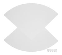 TEHAUX Panneau de Rangement d'angle Mural 2 pièces Blanc en PVC, Forme éventail, Facile à Installer, pour Chambre et Salle de Bain