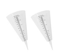 TEHAUX Plastique Pluviomètre Extérieur Échelle Conique 2 Pièces Blanc | Mesure Lisible des Pluies, Piquet Effilé pour Pose Portable, Usage Jardin, Bâtiments et Projets Scolaires