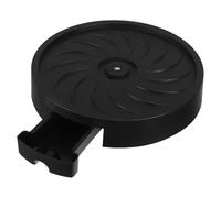 TEHAUX Plateau Mobile Rond pour Plantes avec roulettes Noires en Abs, Support Stable et Facile à Déplacer, pour Balcon et Extérieur, Base avec Drainage Intégré