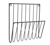 TEHAUX Porte Revue Mural en Fer Noir Suspendu, Étagère à Magazines Polyvalente Construction Robuste pour Rangement Bureau et Maison Élégant