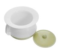 TEHAUX Pot de chambre, Urinoir pour adulte, plastique blanc, avec couvercle, léger et portable, pour hommes et femmes, usage domestique et voyage Réutilisable